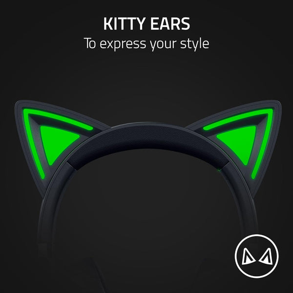 Razer Kraken Kitty V2  - Wired RGB Headset with Kitty Ears - Black