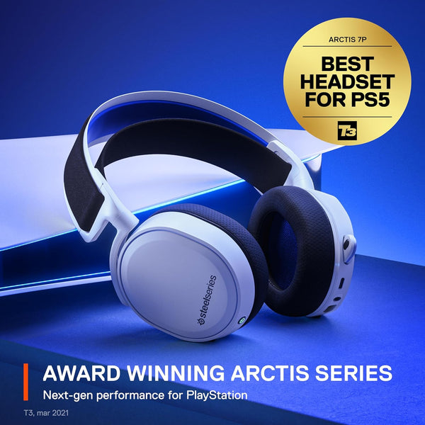 SteelSeries Arctis 7P+ Wireless PS5 Gaming Headset - White